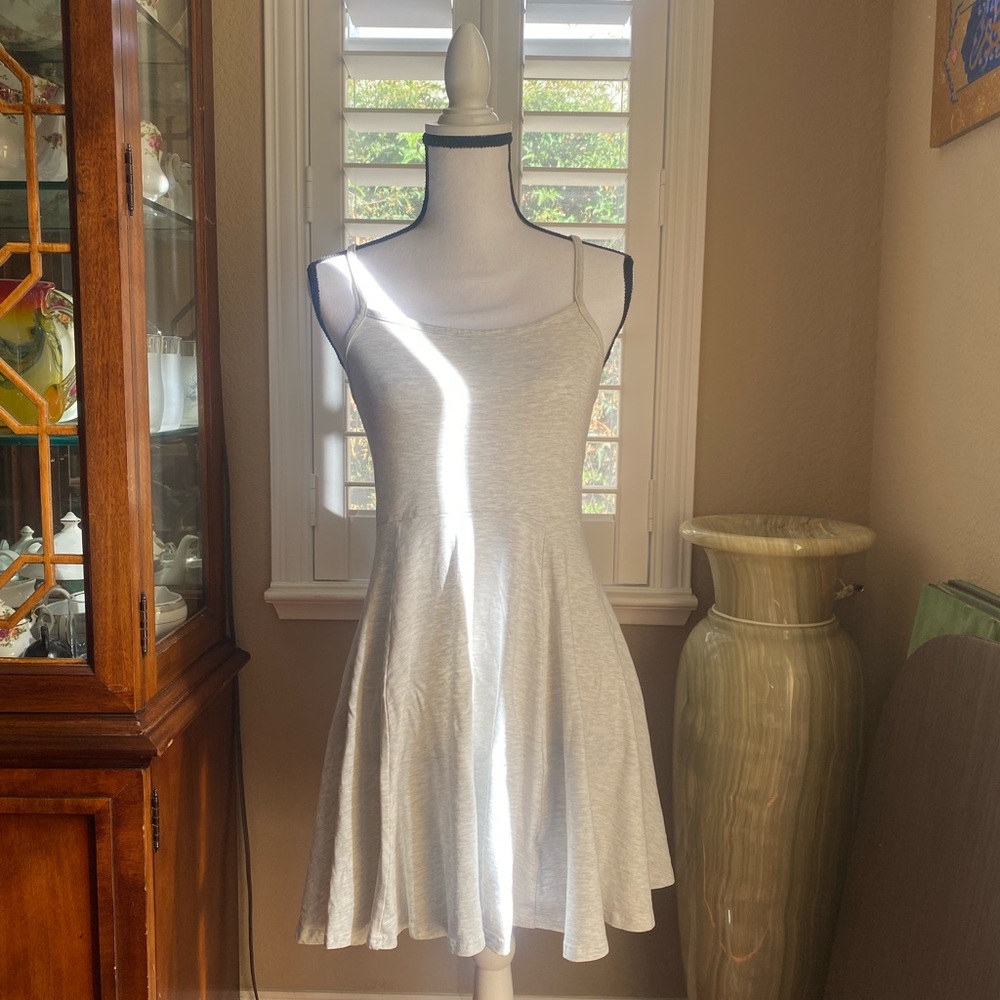 Light Gray Spaghetti Strap Skater Dress